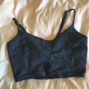 Little blue and white crop top